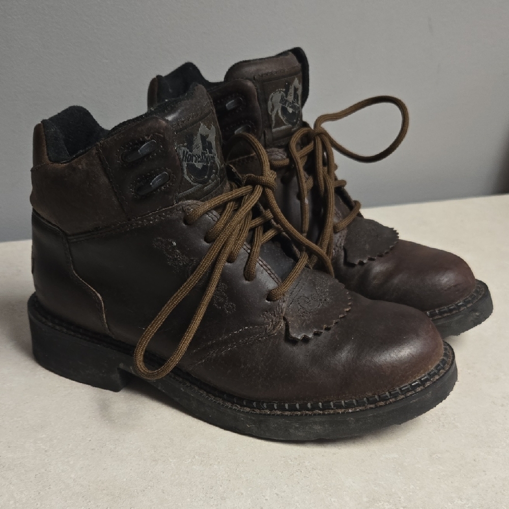 Roper Dark Brown Leather Men's Boots